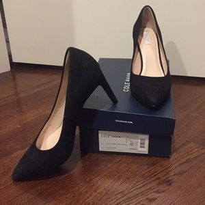 Cole Haan black suede pumps